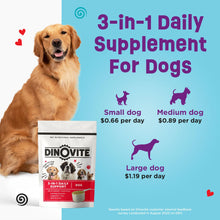 Load image into Gallery viewer, Dinovite 3 in 1 Probiotic for Medium Dogs, Skin & Coat, Digestive Health & Joint Relief, Dog Food Toppers, Immune Support, Allergy Relief & Itch Relief Skin Care, 30 Servings (18-45lb)