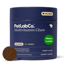 Load image into Gallery viewer, PetLab Co. 22 in 1 Dog Multivitamin - Support Dog's Immune Response, Skin, Coat, Joints & Overall Health - Vitamins A, E, D, B12, Minerals, Antioxidants - Chewable Pork Flavor - Packaging May Vary