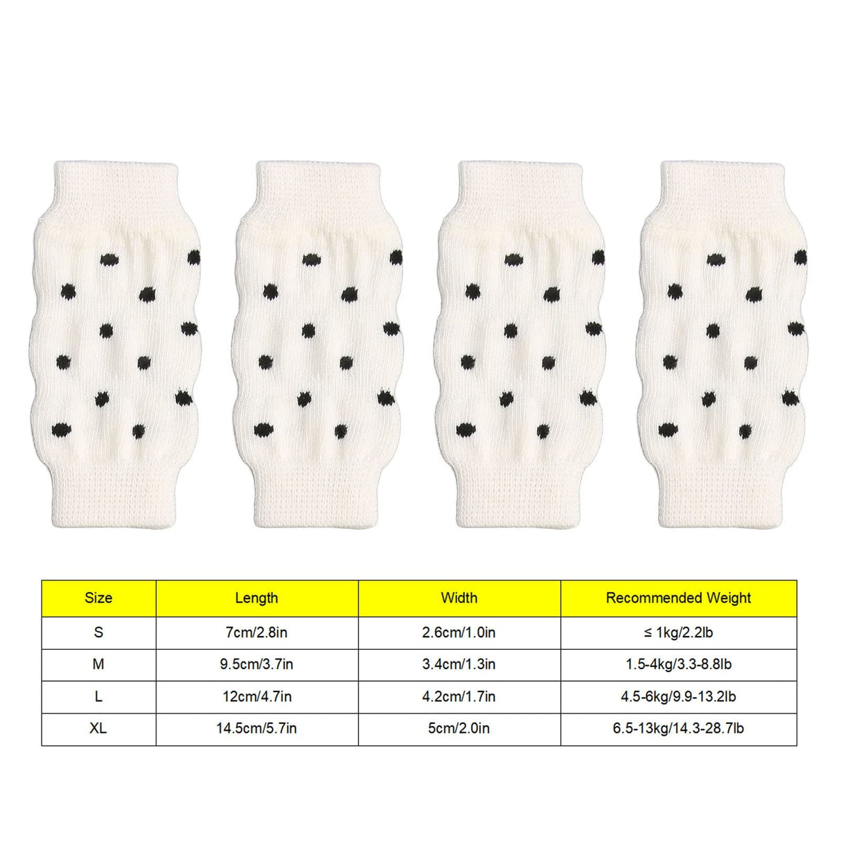 Pssopp Dog Leg Warmers Knitted, 4Pcs Winter Warm Socks Knitted Dog Leg Hock Protector Pet Elbow Protective Sleeve for Dogs