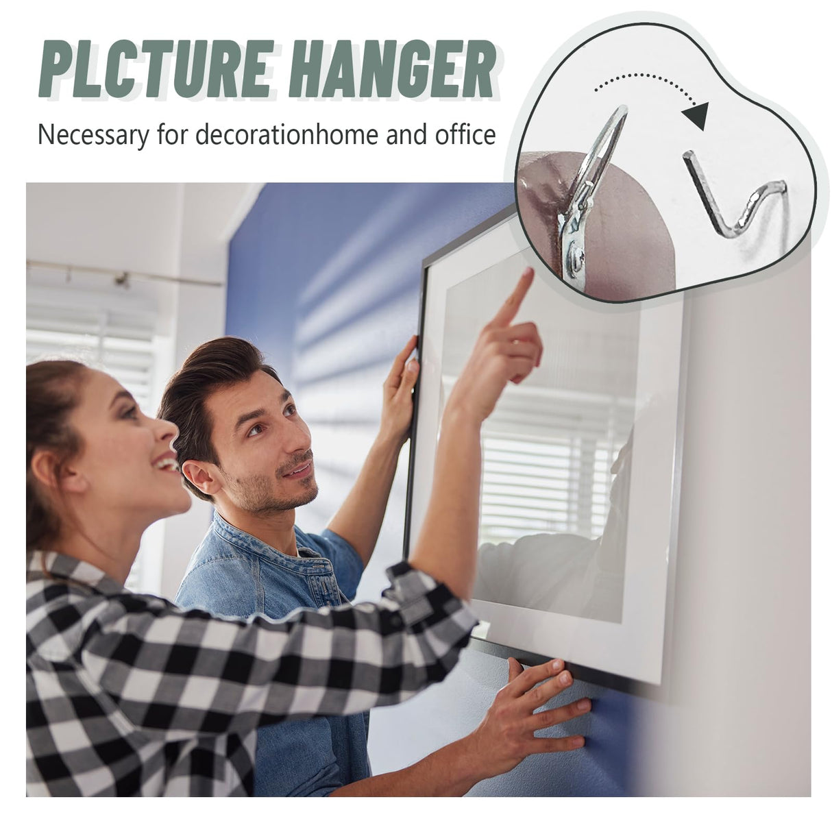 FURHUA 20pcs Super Hook Picture Hangers and Office Pack, Drywall Hooks for Hanging Pictures, Wall Hooks, Picture Hangers, Picture Hanging Kit,Hang Art, Clock, Shelves, Mirrors