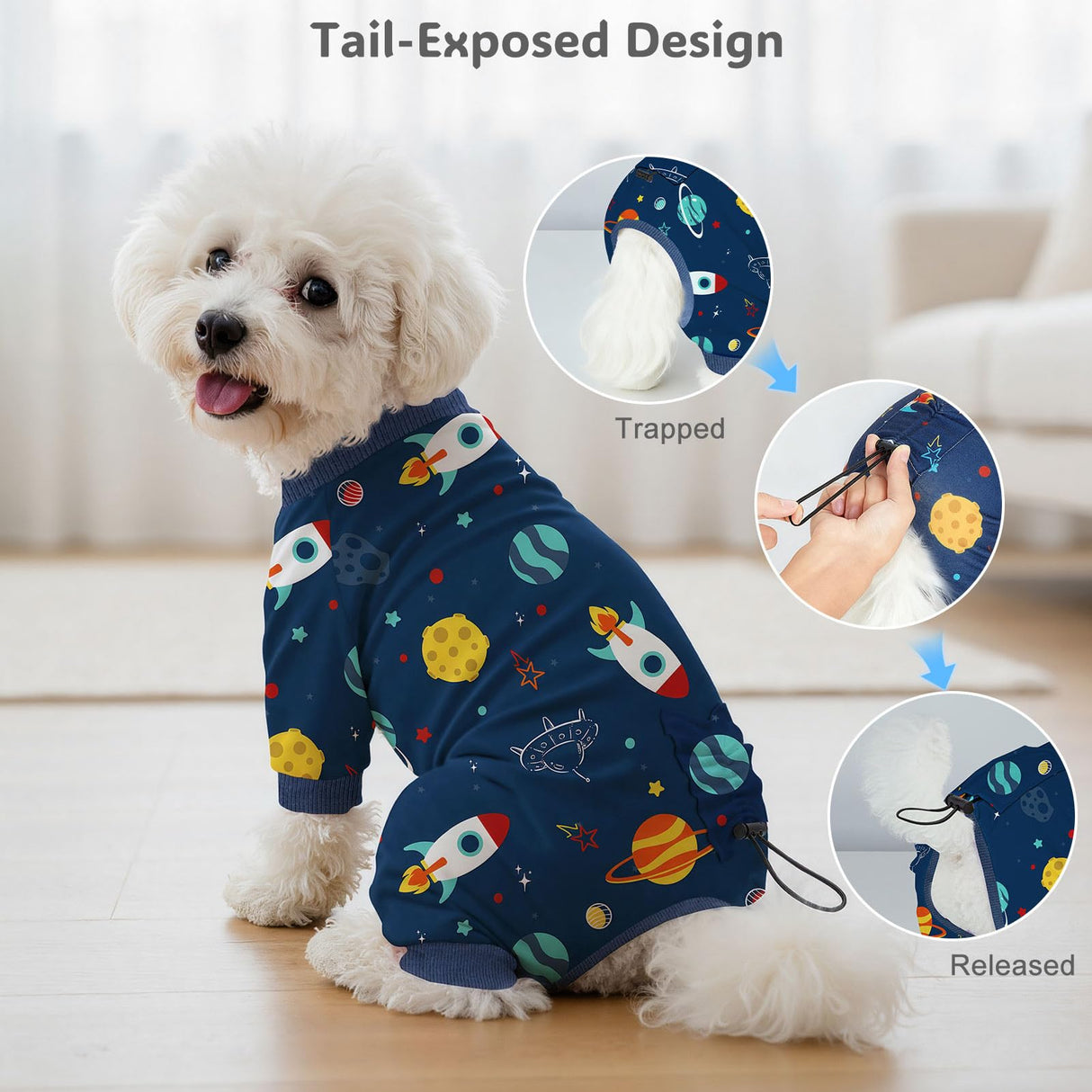 4 Pack Dog Pajamas Pet Costumes Dog Jammies Onesies Sweatshirt Adjustable Breathable Stretchy Clothes for Puppy Small Medium Large Dogs Girls Boys,XS