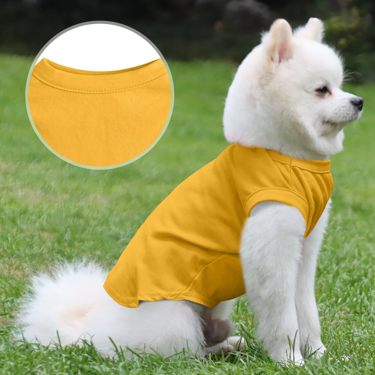 DegGod Custom Dog T-Shirts with Name/Photo/Logo Text for Dogs, Yellow Breathable Personalized Print Name Pet Vest Clothes Summer Clothing Pullover for Pet Puppy Cats Kitten (XXXL, Yellow)