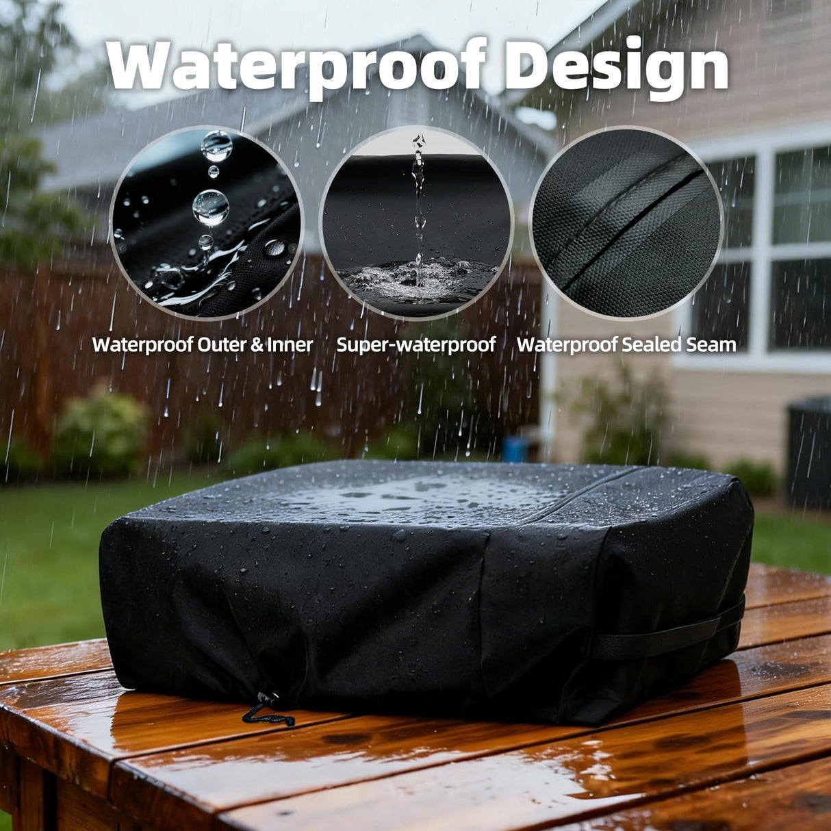 NOELIFE Grill Cover for Blackstone 17 inch Tabletop Griddle Without Hood, Griddle Accessories for Blackstone 17, Propane Fuel Cylinder Can Be Covered Completely, Waterproof and Windproof (Cover Only)
