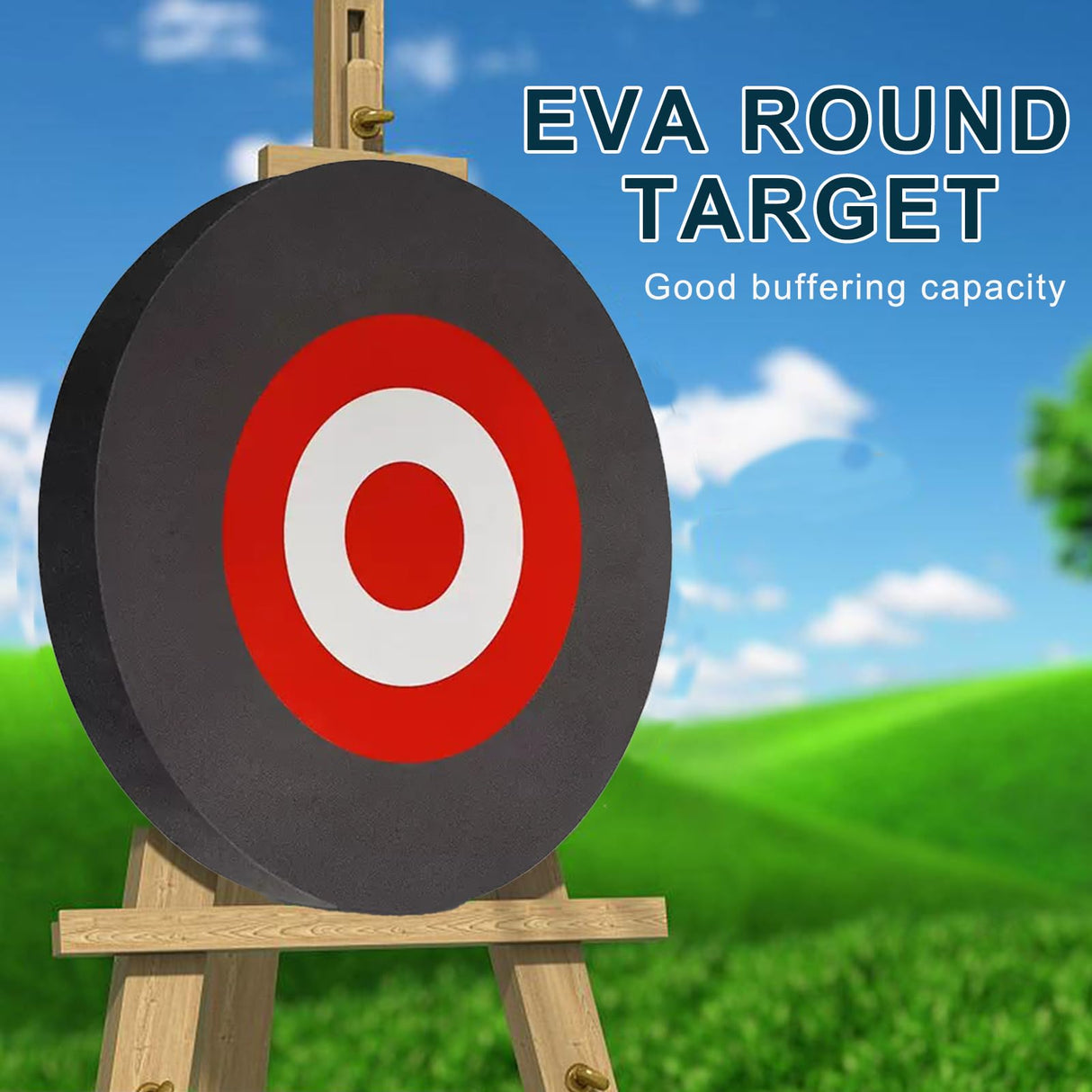 KURUGEILI 25 * 3cm EVA Foam Archery Target 9 inch Round Archery Moving Targets for Backyard,Shooting Practice Board Indoor, Outdoor Sports Hunting