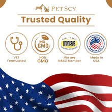 Load image into Gallery viewer, PetScy Itch & Allergy Plus Chews for Dogs Itchy Skin, Ears & Paws | Probiotics, Moringa & Turmeric | Dog Allergy Relief for Skin Redness, Hair Loss Gut & Digestive Health - Bacon Flavor - 60 Chews