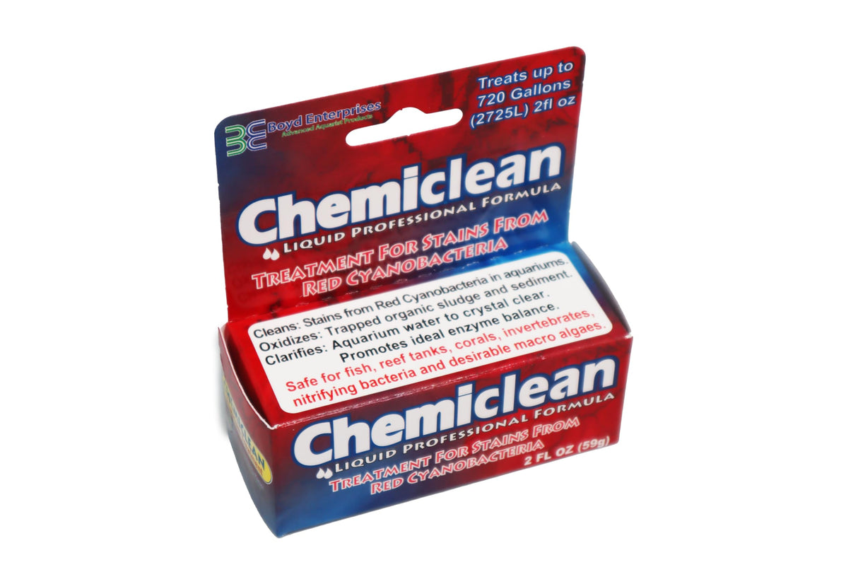 Boyd Chemi-Clean 2oz Liquid Treats up to 720 Gallons - Effective Chemiclean Cyanobacteria for Marine & Freshwater Aquariums, Safe for Fish, Corals & Invertebrates
