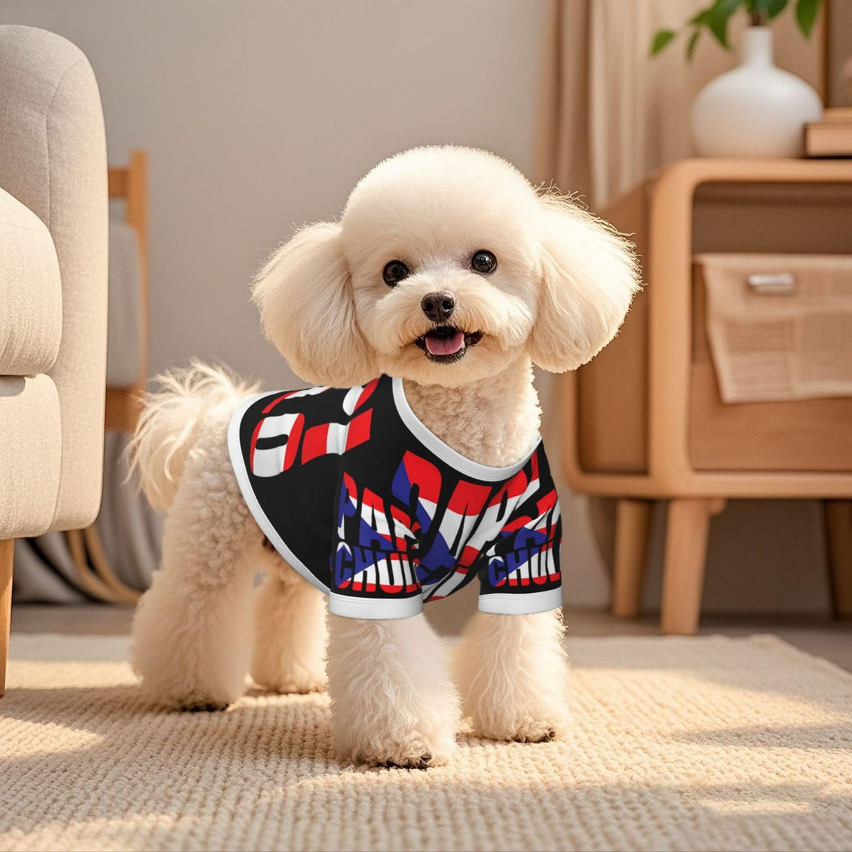 RIORANGE Puerto Rico Flag Dog T Shirt Pet Dogs Cats Cotton Shirts Short Sleeve Dog Clothes Soft Stretchy Pet Costume Doggy Outfit Cat Breathable Pullover Jumper Puppy Sweatshirt Large