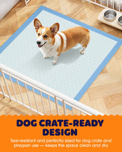 Load image into Gallery viewer, Powools Puppy Pads - Super Absorbent & Spill-Proof Pee Pads for Dogs with 6-Layer Material, Quick-Dry & Hassle-Free Potty Pads for Floors, Furniture, Vehicle, 22" × 22", 100 Packs