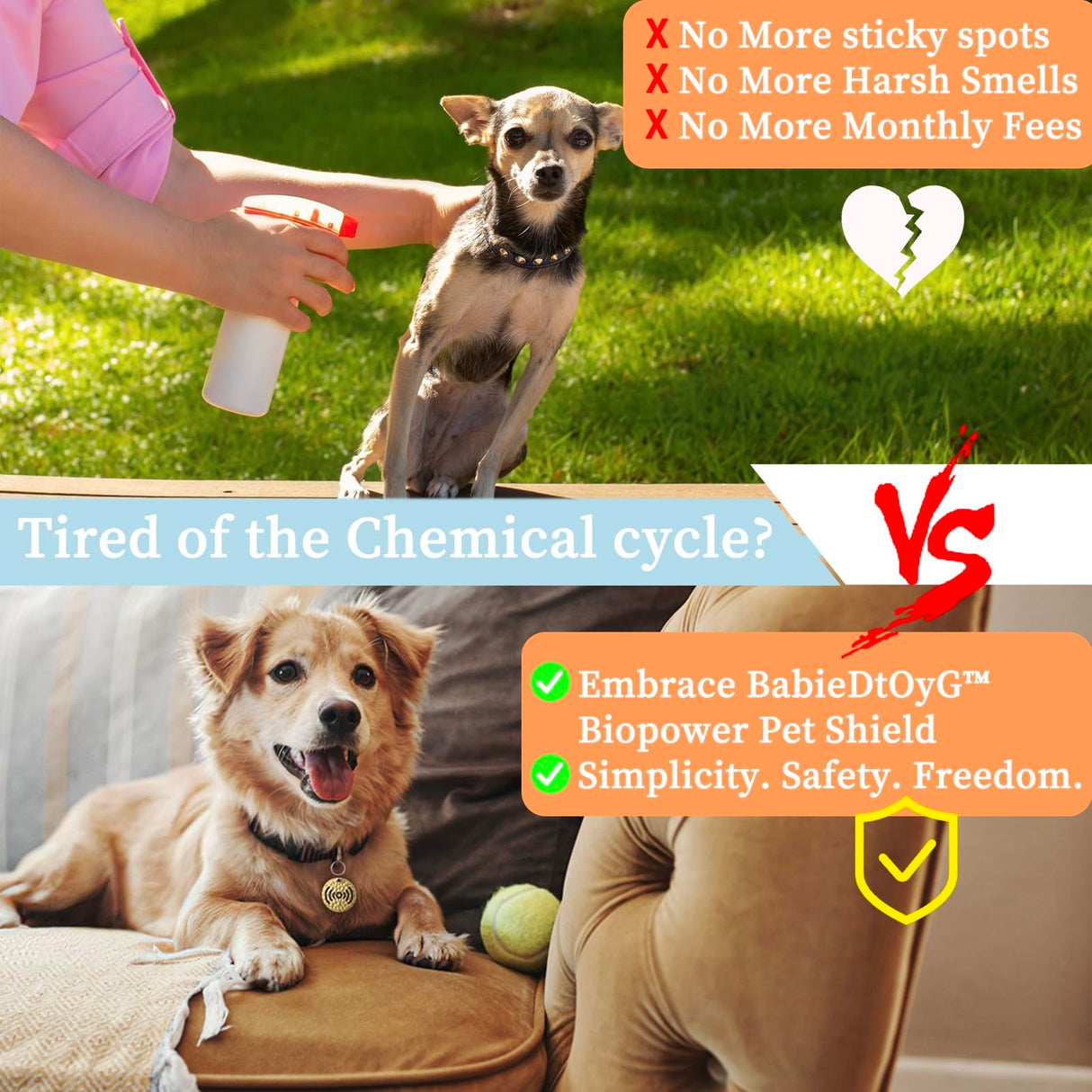 Natural Flea & Tick Repellent Collar Pendant for Dogs & Cats β12-Month Water-Resistant Biomass Energy Pet Shield β Safe for Pets When Used as Directed β Gift Ready (One Size- 2packs)