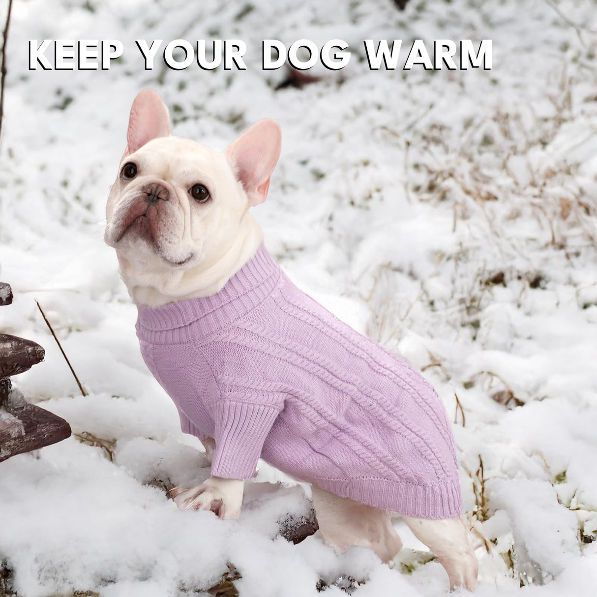 Baobicute Small Dog Sweater Clothes Pullover Knitted Dog Coat Sweaters for Small Dogs Cats Girl Boy Thick Warm Puppy Clothes for Chihuahua Yorkie Bulldog Christmas Cold Weather Pet Outfits