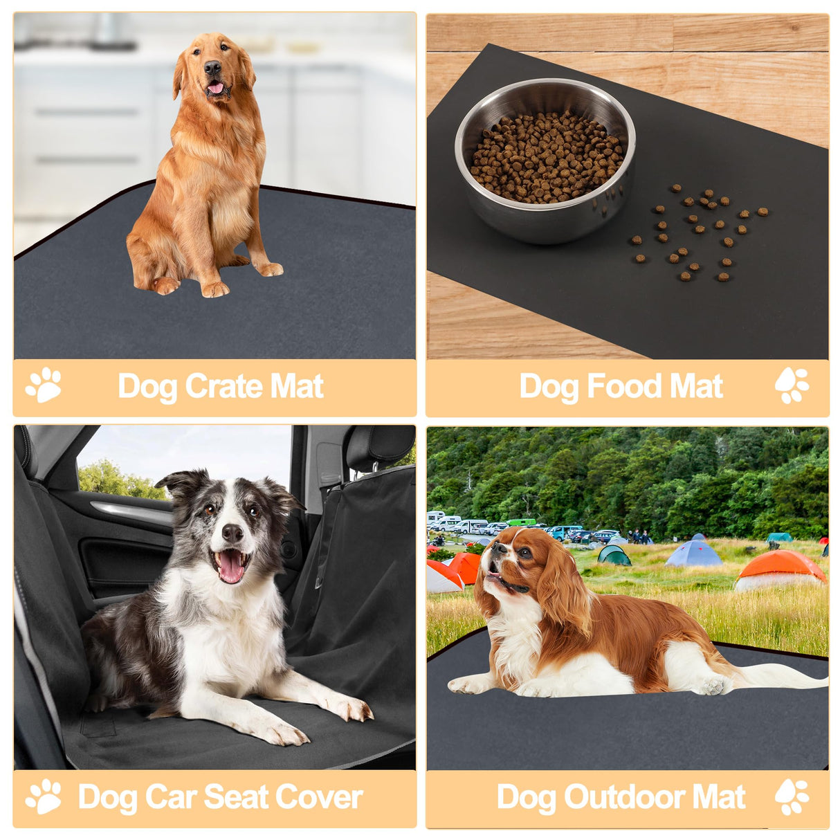 Dog Crate Mat Liner, Washable Pee Pads for Dogs, Absorbs Urine, Non-Slip, Waterproof Under Dog Crate Mat Floor Protector for Kennel Training, Protects Floors from wear and Scratches, (29"x48")