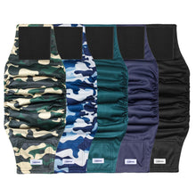 Load image into Gallery viewer, Reusable Dog Diapers Male, Premium Washable Belly Bands for Male Dogs, Pack of 5, High Absorbing Large Male Dog Wraps for Doggie & Puppy in Incontinence or Excitable Urination and Training(L)