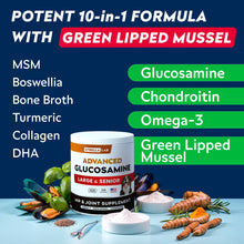 Load image into Gallery viewer, STRELLALAB Advanced Glucosamine Hip & Joint Supplement for Senior Dogs - Green Lipped Mussel & Collagen - Hip & Joint Pain Relief - Large & Small Breed - Joint Health - Bacon - 120 Chews