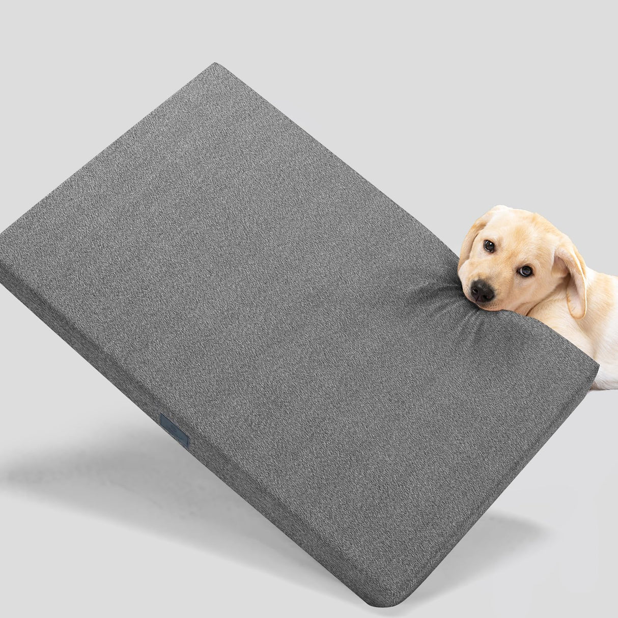 Veehoo Chew Proof Dog Bed for Crate, Indestructible Dog Crate Bed for Aggresive Chewers, Extra Large XXL Tough Chew Resistant Pet Pad with Hidden Zipper, Removable Washable Cover
