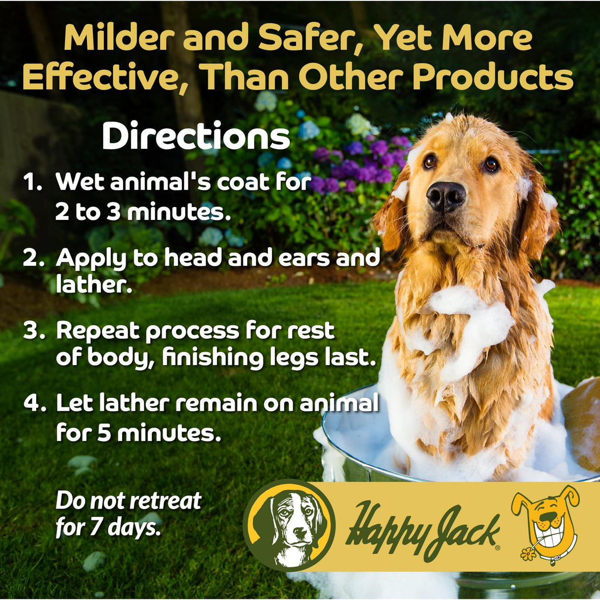 Happy Jack Paracide Flea & Tick Shampoo and Treatment for Dogs & Cats, Flea and Tick Prevention for Pets, 8 oz