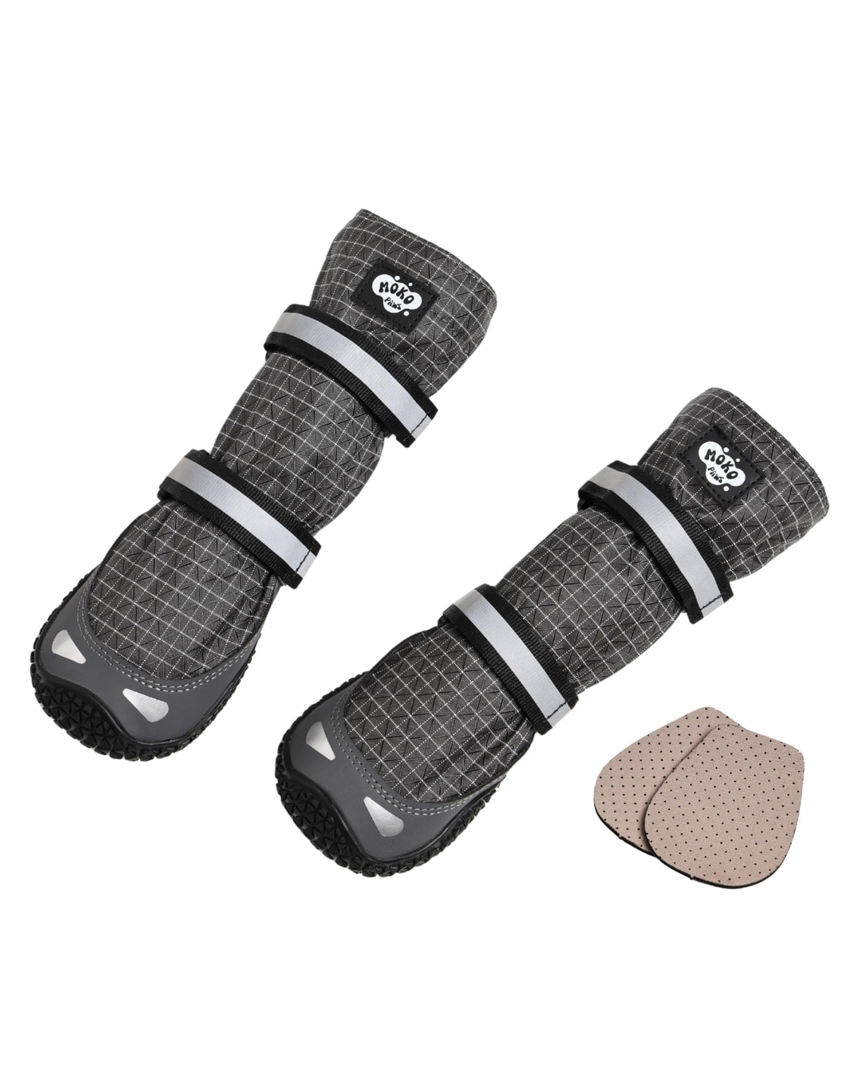 MOKO PAWS Dog Shoes, Tall Outdoor Dog Boots with Anti-Slip Natural Rubber Soles, Water-Repellent Paw Protection, Snow & Winter Boots, All-Weather Protect (Size 6 (2 Boots))