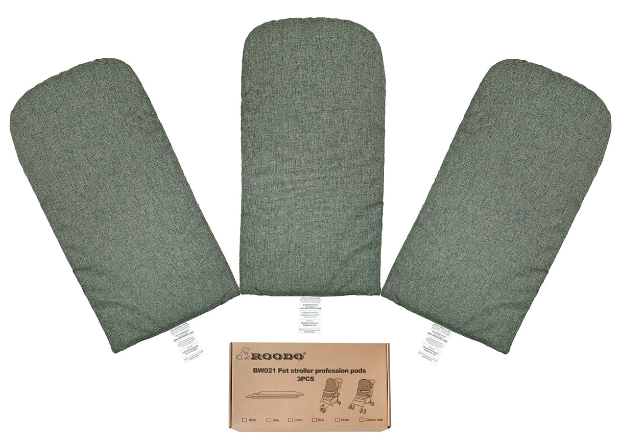ROODO Pet Stroller Mat for Dogs, Cushion Inner Pad, Exclusive Use, Original, Replaceable, Easy to Clean, Set of 3 pc (Cationic Ash)
