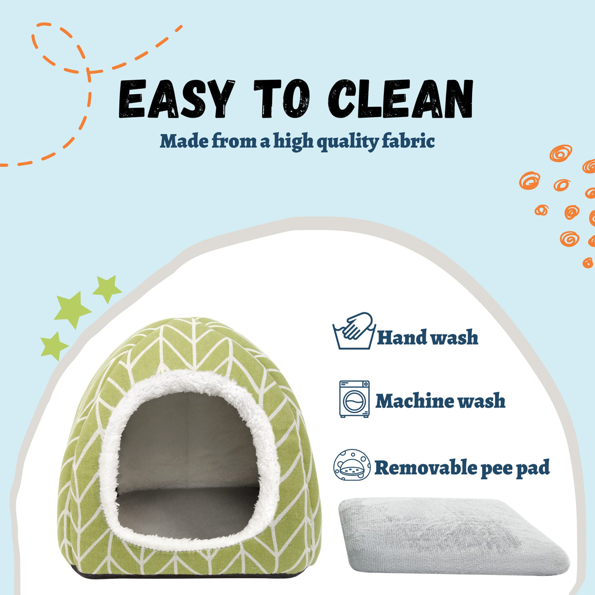 Tierecare 2 Pack Guinea Pig Hideout Bed Dwarf Rabbit House Cave Accessories Cozy Hide-Out for Little Bunny Hedgehog Ferret Chinchilla&Other Small Animals