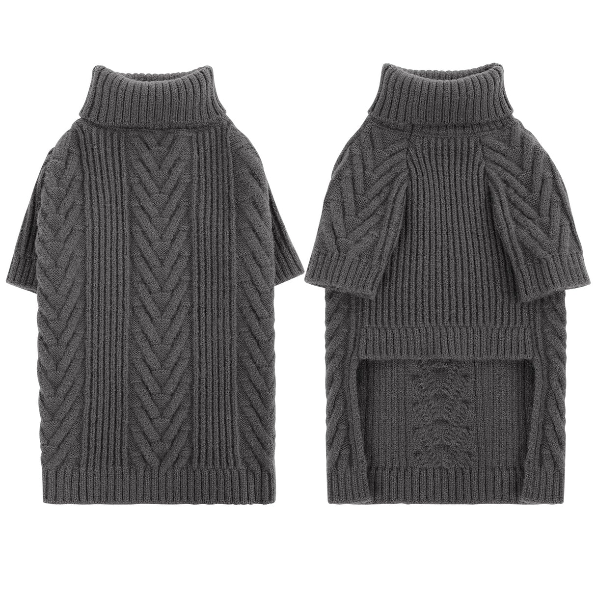 Preferhouse Large Dog Sweaters, Pet Sweaters for Large Dogs, Pets Sweatshirt Apparel Turtleneck Pullover Winter Pitbull, Samoyed (Darkgrey, L