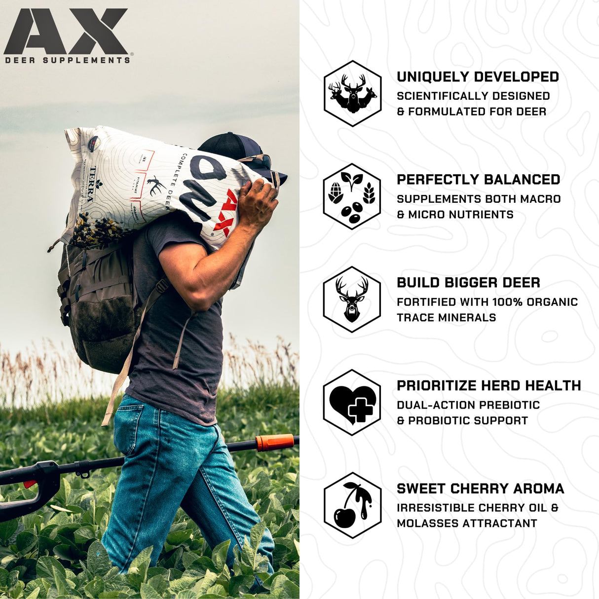 Terra Products Co. AX One - Complete Deer Feed Antler Xcelerator (40lb)