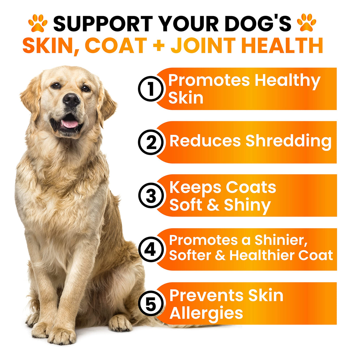 Omega 3 for Dogs - Fish Oil for Dogs Chews - Allergy and Itch Relief - Anti Shedding Supplement - Joint Health Treatment - Dry Itchy Skin and Coat Supplement - Salmon Oil - EPA & DHA - Made in USA