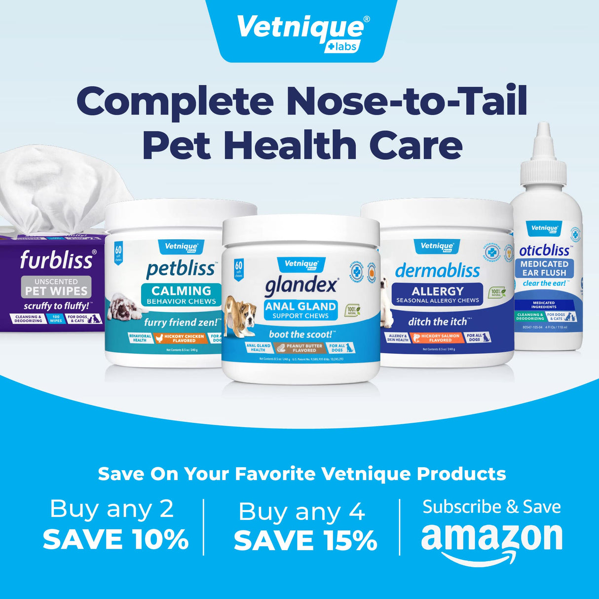 Vetnique Glandex Medicated Dog Butt Wipes or Spray for Dog Scooting - Topical Anti Itch Skin Relief for Soothing Inflamed Anal Glands in Dogs & Cats - Fast Acting Formula (4oz Spray)