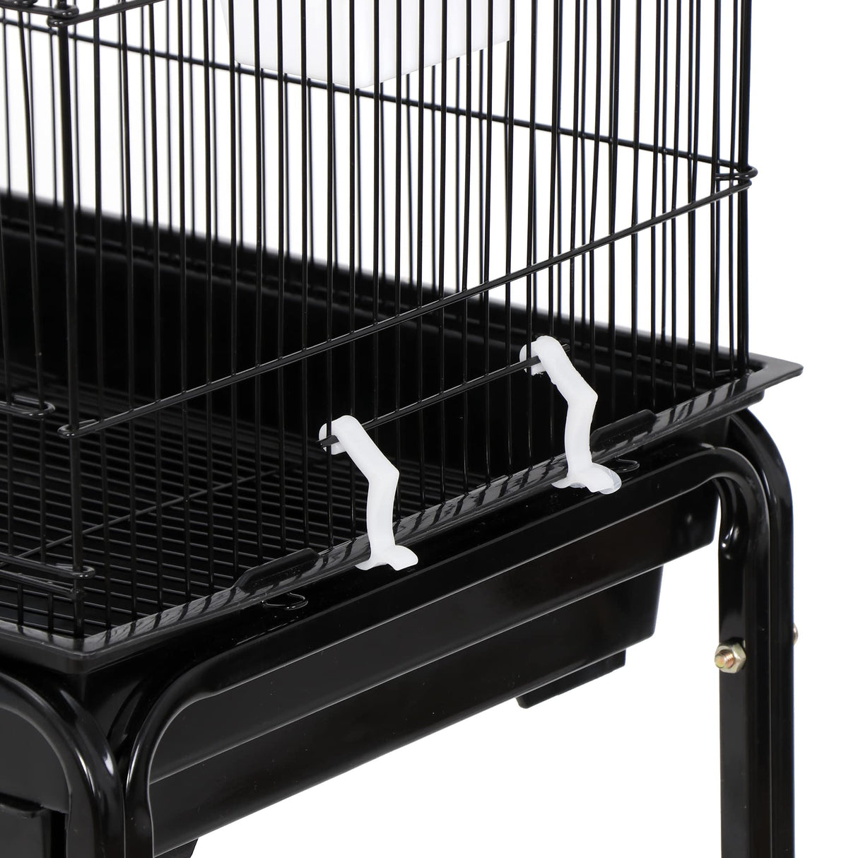 Nova Microdermabrasion 63 Inch Medium Pet Bird Cage with Detachable Rolling Wrought Iron Stand for Cockatiel, Sun Conure, Parakeet, Finch, Budgie, Lovebird, and Canary Birds
