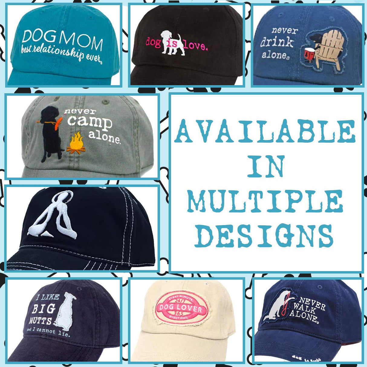 Dog is Good Signature Hat Never Camp Alone - Great Gift for Dog Lovers, for Men and Women