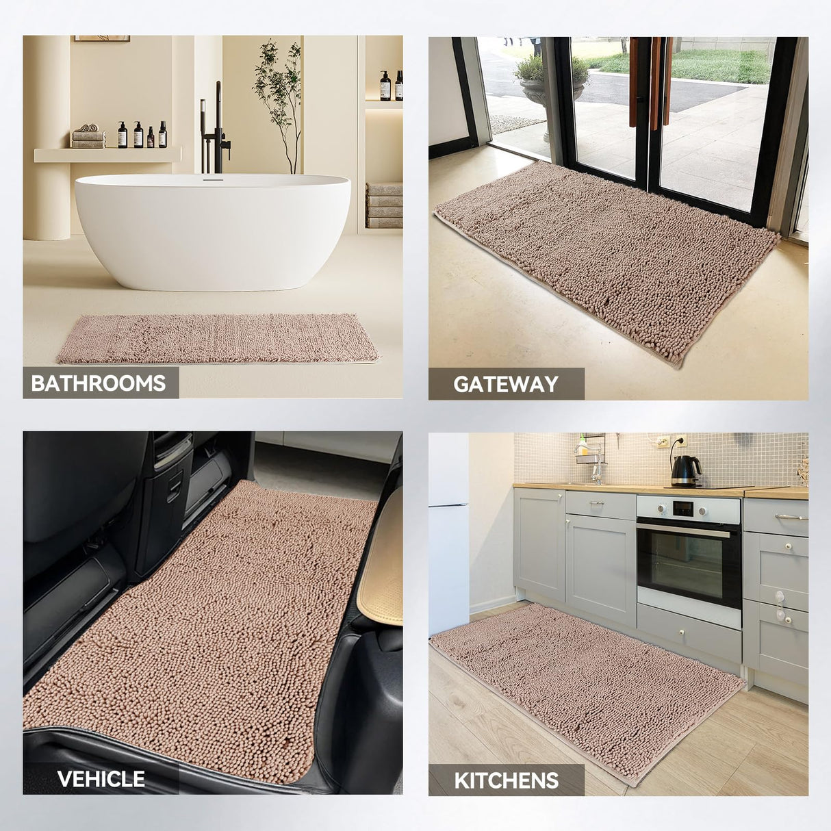ChgLiPets 39" X 20" Washable Dog Door Mat, Ultra fine Fiber Dog Door Mat, Quick Drying Chenille Pet Entrance Mat, Machine Washable Indoor and Outdoor Rug (Camel)