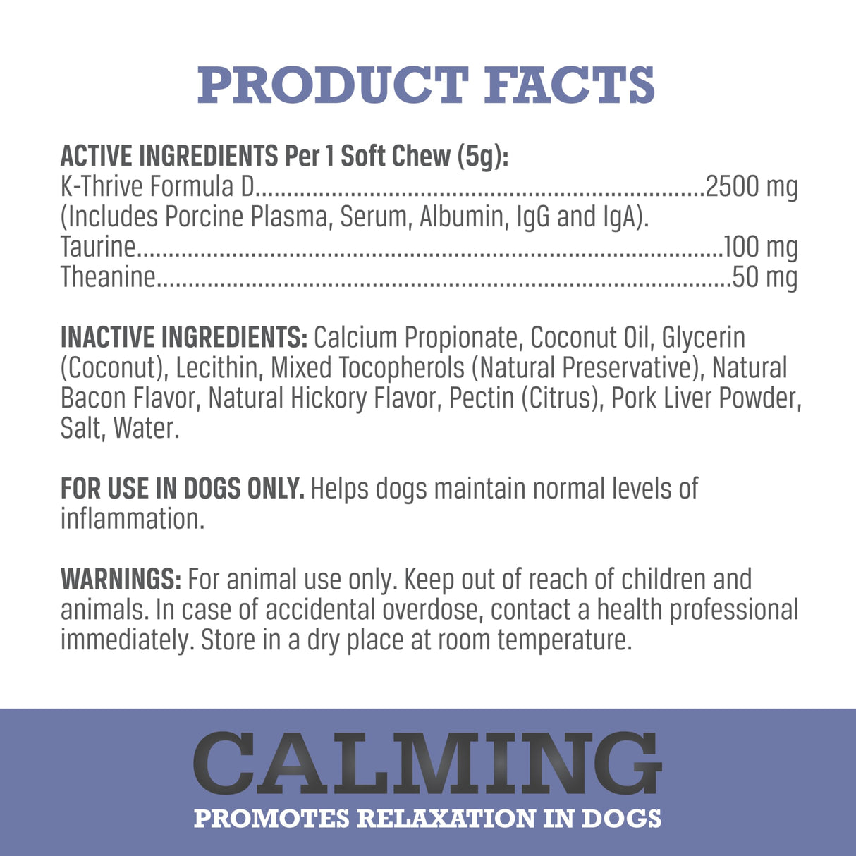 WINPRO Calming Chews for Dogs – Plasma-Powered Soft Chews to Promote Relaxation and Calming Effect – Made with Natural Ingredients, Grain-Free - Suitable for All Breeds & Sizes – 60 Count