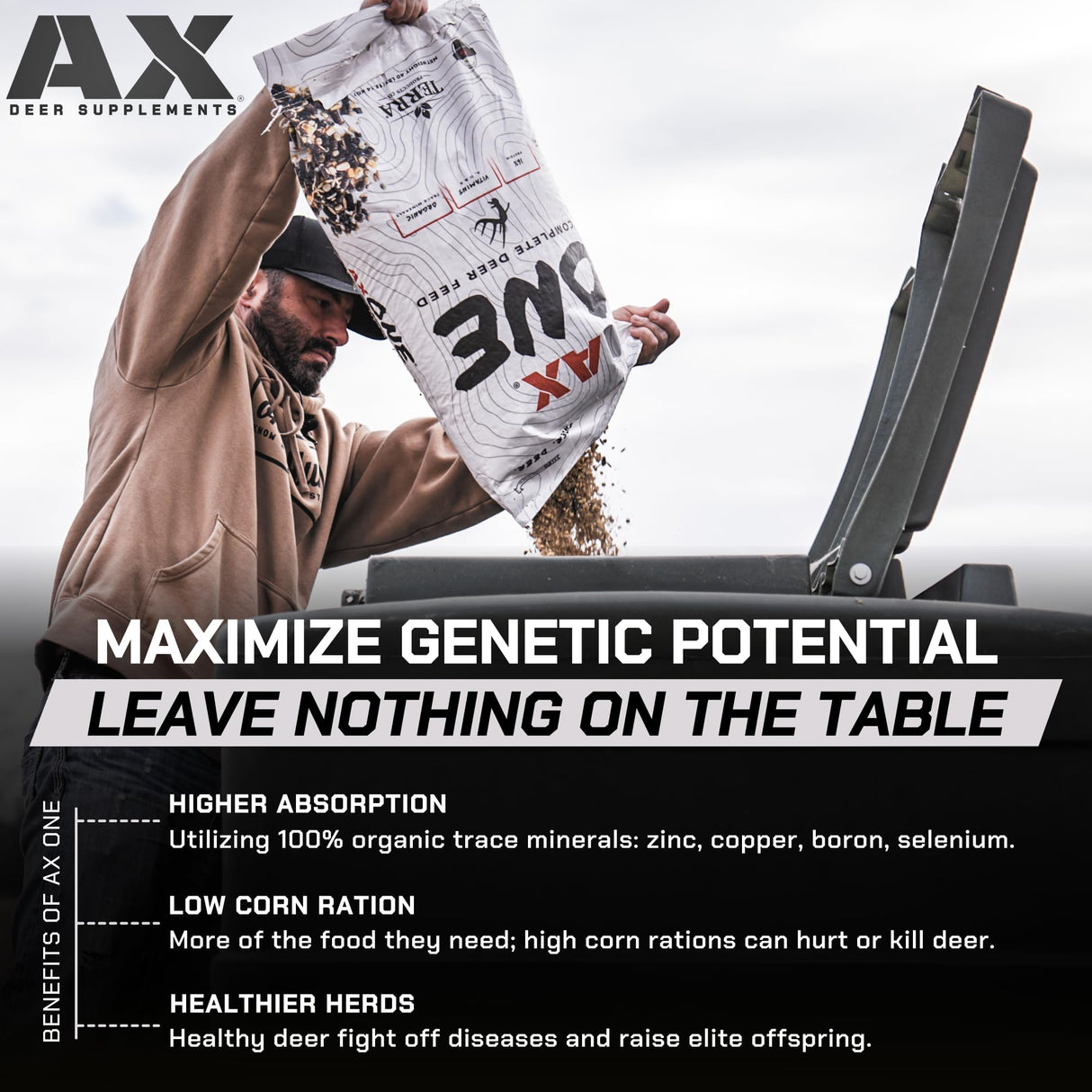 Terra Products Co. AX One - Complete Deer Feed Antler Xcelerator (40lb)