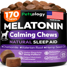 Load image into Gallery viewer, Advanced Melatonin for Dogs - 170 Dog Melatonin Calming Chews for Small and Large Dogs - Natural Hemp Dog Sleep Aid, Puppy Sleeping Pills, Anxiety, Stress, Separation, Barking, Fireworks - Made in USA