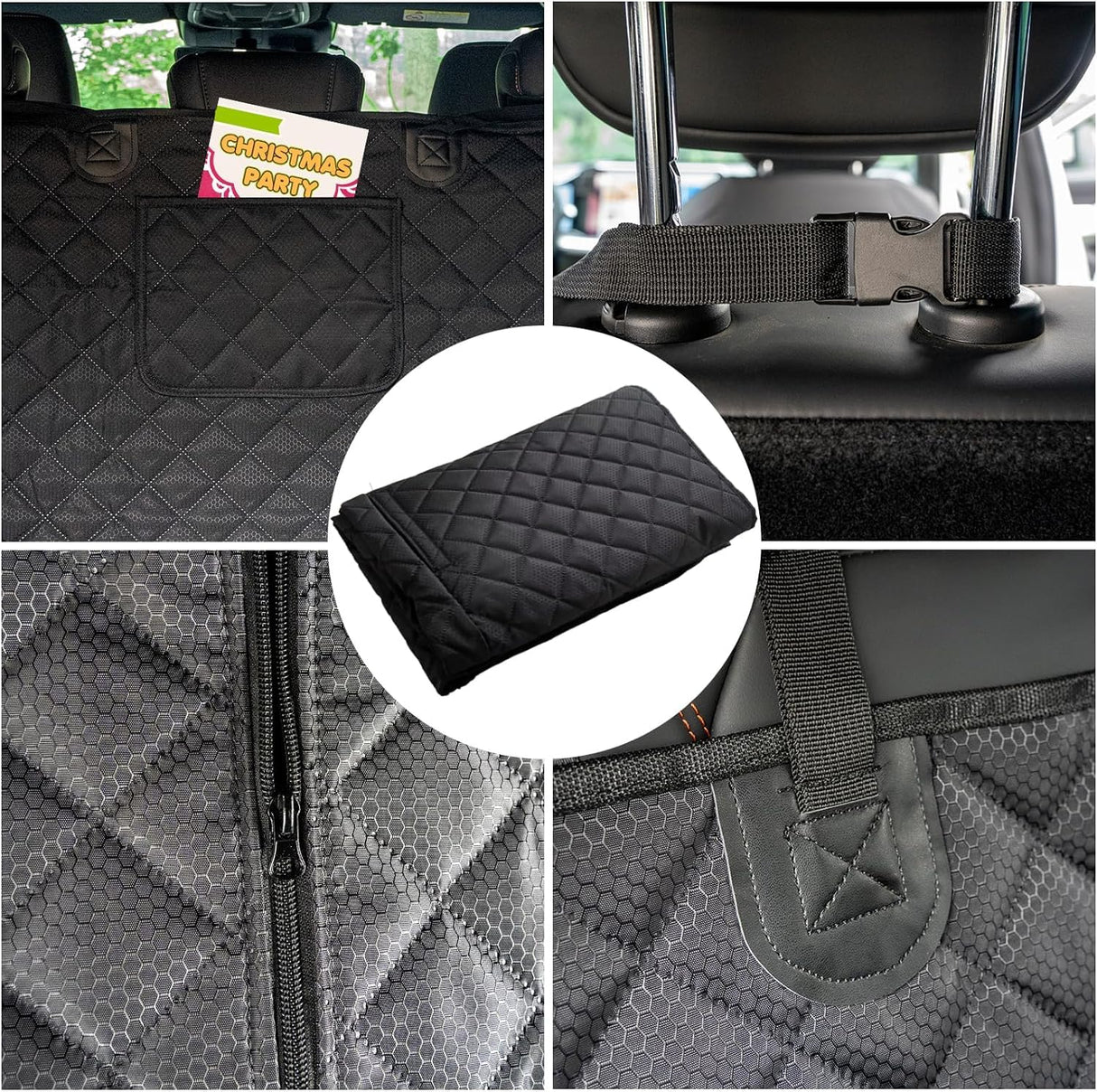HCCW SUV Cargo Liner for Dog Car Seat Cover Waterproof Pet Cargo Cover Nonslip Dog Seat Cover with Bumper Flap Protector for SUV Trunk Sedans Vans(70L”*40W“)
