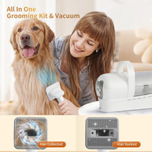 Load image into Gallery viewer, 8VR Dog Grooming Kit, Pet Grooming Vacuum with Pet Clipper Nail Grinder, Dog Hair Vacuum with 6 Pet Grooming Tools for Dogs Cats Shedding Grooming