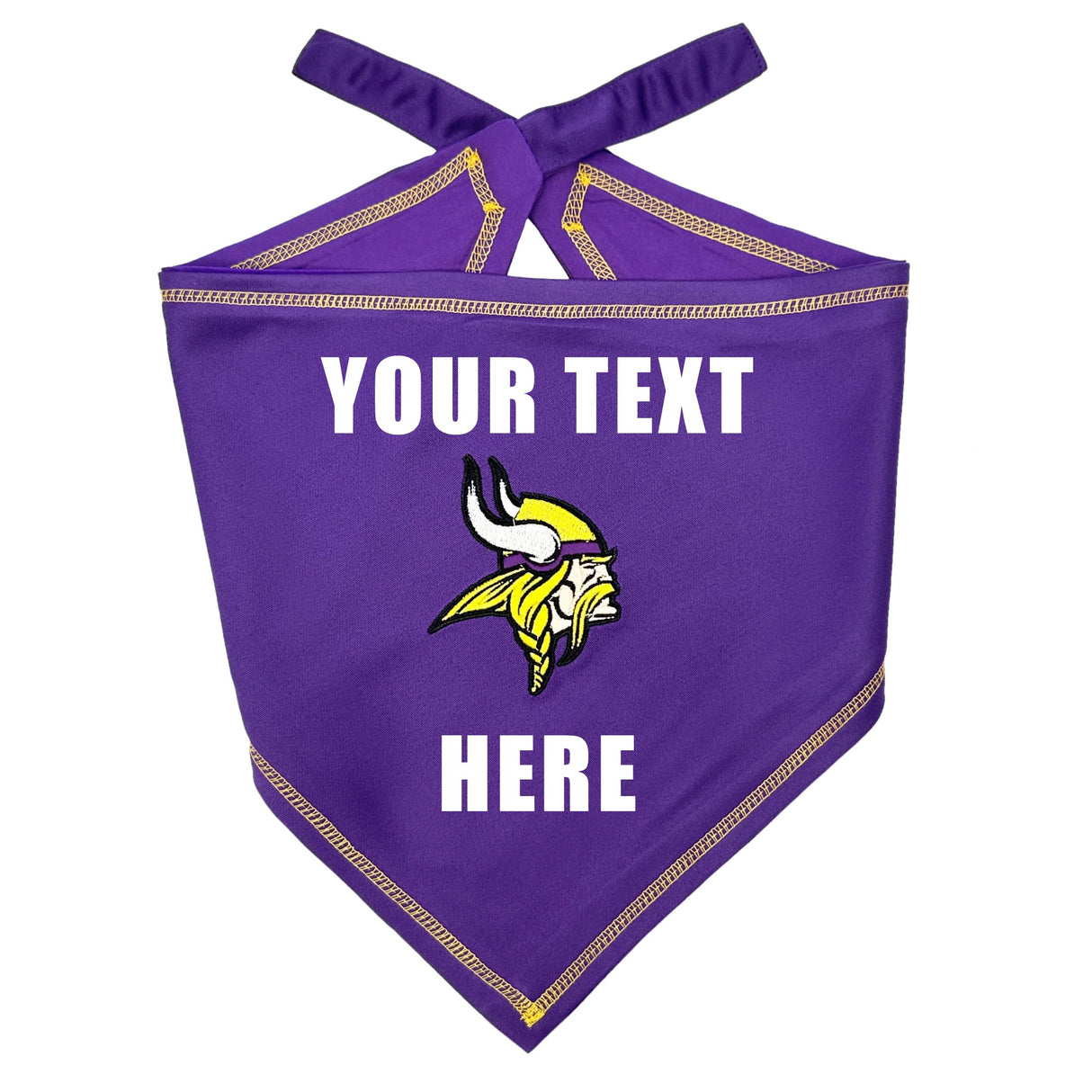 Pets First NFL Minnesota Vikings Personalized Tie Around Bandana for Dogs & Cats, Size Small/Medium. Custom Dog Bandana Scarf Bib for Pet Cat Dog. The Ultimate Game-Day & Party Customizable Bandana