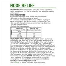 Load image into Gallery viewer, HomeoPet Nose Relief, Safe and Natural Sinus Supplement for Cats, Dogs, and Other Small Animals, 15 Milliliters