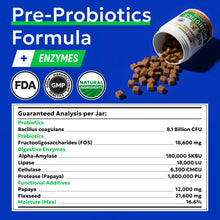 Load image into Gallery viewer, BARK&SPARK Dog Probiotics & Digestive Enzymes (Gut Health) Allergy & Itchy Skin - Pet Diarrhea Gas Treatment Upset Stomach Relief, Digestion Health Prebiotic Supplement Tummy Treat (180Ct Chicken)