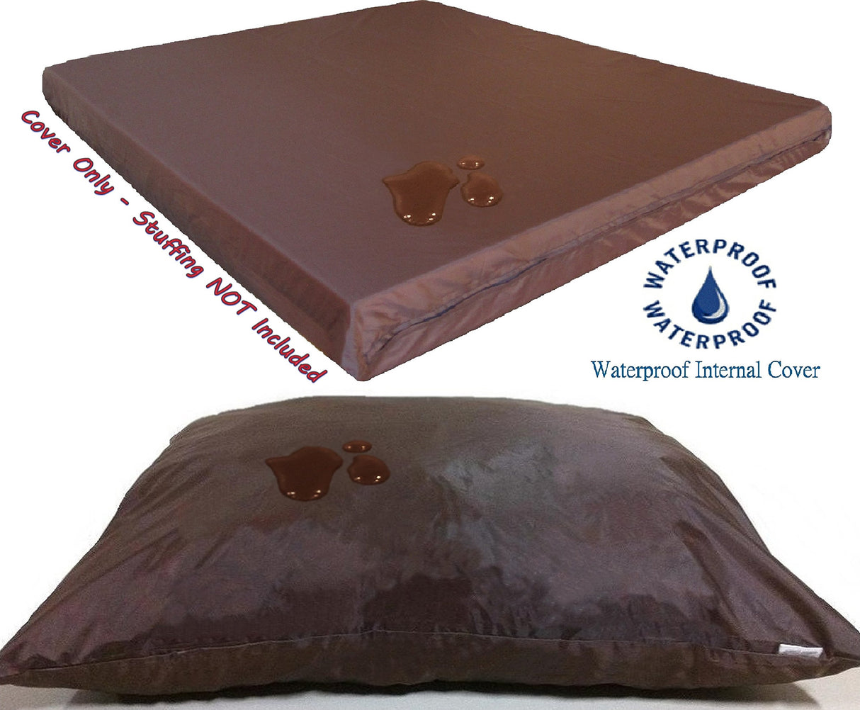 Dogbed4less DIY Pet Bed Pillow Grey Microsuede Duvet Cover and Waterproof Internal case for Large Dog at 55X37X4 Inch - Covers only