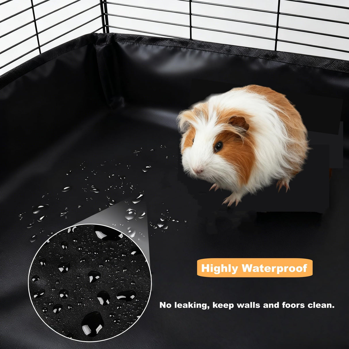 DZWLKJ Guinea Pig Cage Liner,Washable Tarp Bottom Base,Cherry Graphic,24"x48", Reusable for Rabbit, Chinchilla, Hedgehog, Ferret & Other Small Animals.