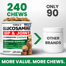 Load image into Gallery viewer, Glucosamine for Dogs - 240 Chews - Hip and Joint Supplement for Dogs - Advanced Glucosamine Chondroitin Treats with MSM - Joint Pain Relief - Large & Small Breed - Mobility Support - Made in USA