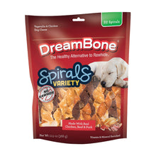 Load image into Gallery viewer, DreamBone Spirals Variety Pack, Treat Your Dog to a Chew Made with Real Meat and Vegetables