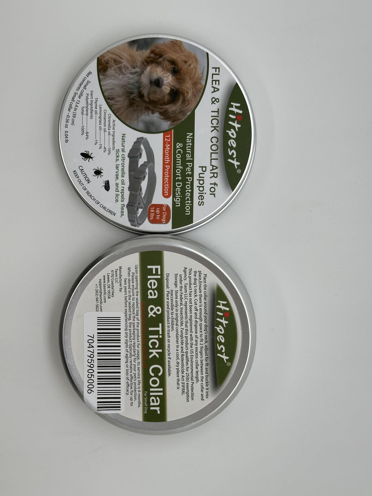 Flea and Tick Collar for Puppies - 12-Month Natural Protection - Safe & Effective Flea and Tick Prevention - Includes Flea Comb and Tweezers, 2-Pack
