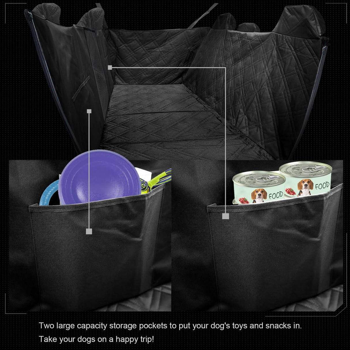 MTMARS3 Dog Seat Cover for Tesla Cybertruck 2023-2025 – Waterproof, Scratchproof & Durable Pet Liner for Comprehensive Protection, Easy to Clean