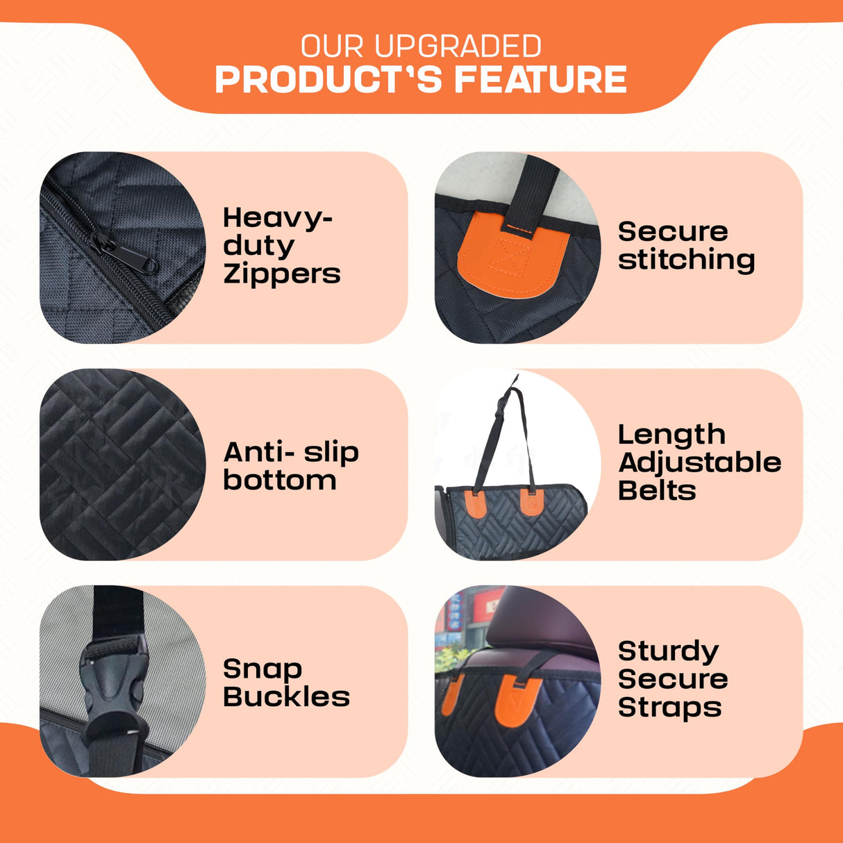 Hard Bottom Back Seat Extender for Dogs – Waterproof Quilted Dog Hammock with Side Protection, Non-Slip, Heavy Duty Pet Seat Cover for Cars, SUVs & Trucks