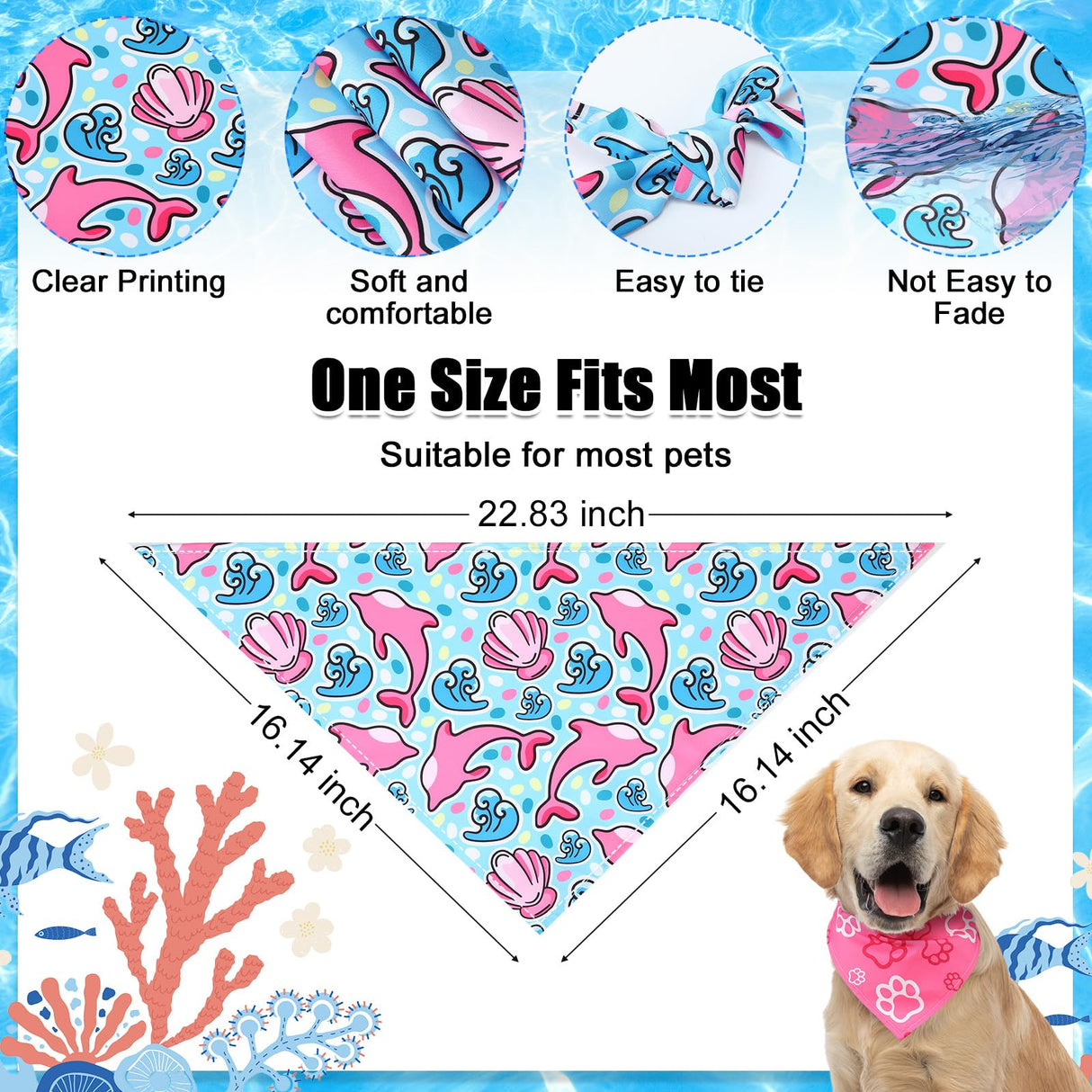 Reginary 180 Pcs Spring Dog Bandanas Bulk Hawaiian Triangle Dog Scarfs Bib Bandanas Plaid Flamingo Pet Triangle Bibs Kerchief Adjustable Bandana for Pet Grooming Costume Accessory(Paw Print)
