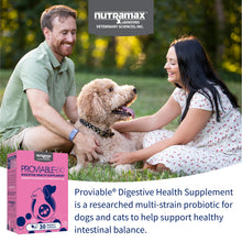 Load image into Gallery viewer, Nutramax Proviable Probiotics for Dogs and Cats, Daily Digestive Health Supplement with Multiple Strains of Bacteria, Cat and Dog Probiotics Plus Prebiotics, 30 Capsules