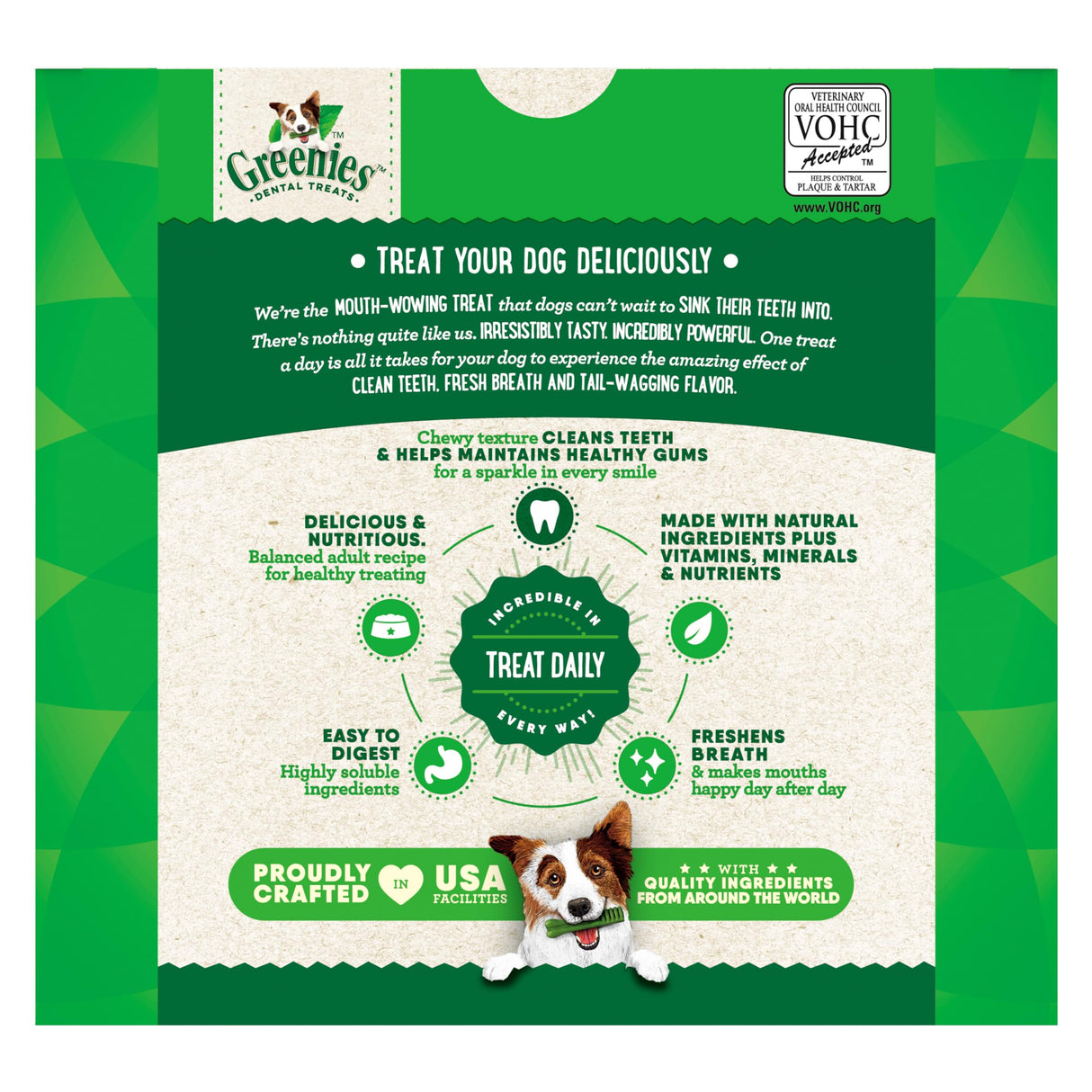 Greenies Veterinarian-Recommended Natural Dental Dog Treats, Large Size, Original Flavor, 36 oz. Pack, 24 Count