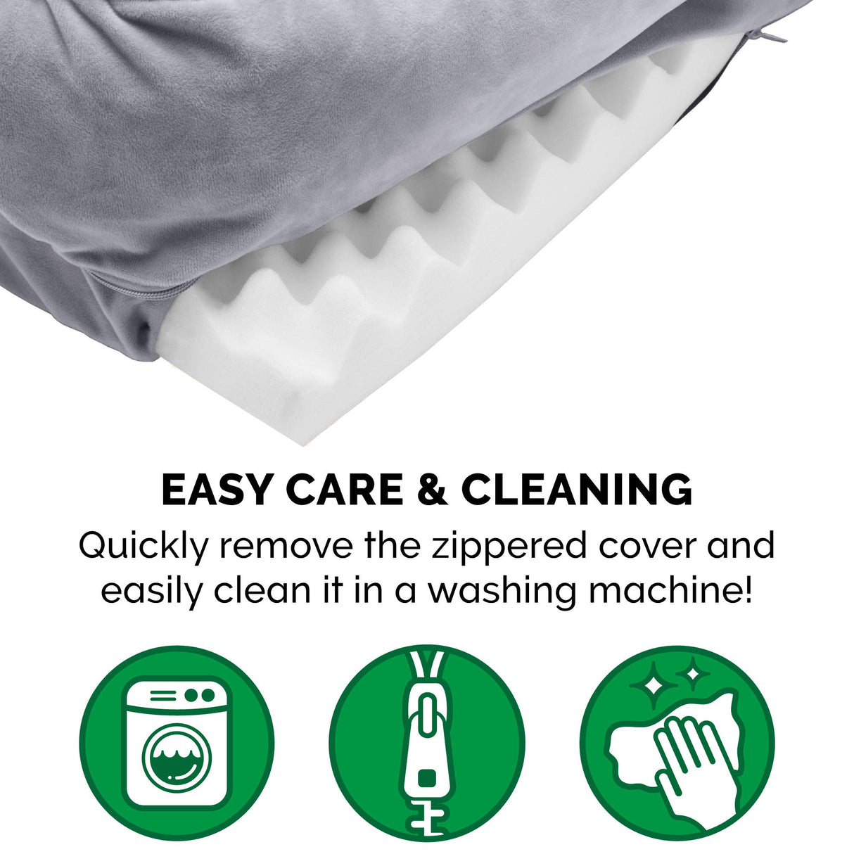 Furhaven Orthopedic Dog Bed for Medium/Small Dogs w/ Removable Bolsters & Washable Cover, For Dogs Up to 35 lbs - Plush & Velvet Waves Perfect Comfort Sofa - Granite Gray, Medium