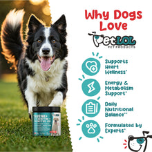 Load image into Gallery viewer, PET LOL Taurine Supplement for Dogs with L-Carnitine and Coenzyme Q10 (CoQ10): Vet Endorsed for Enlarged Heart (DCM), Congestive Heart Failure, Taurine Deficiency: 3-in-1 | Dog Supplements- 120ct
