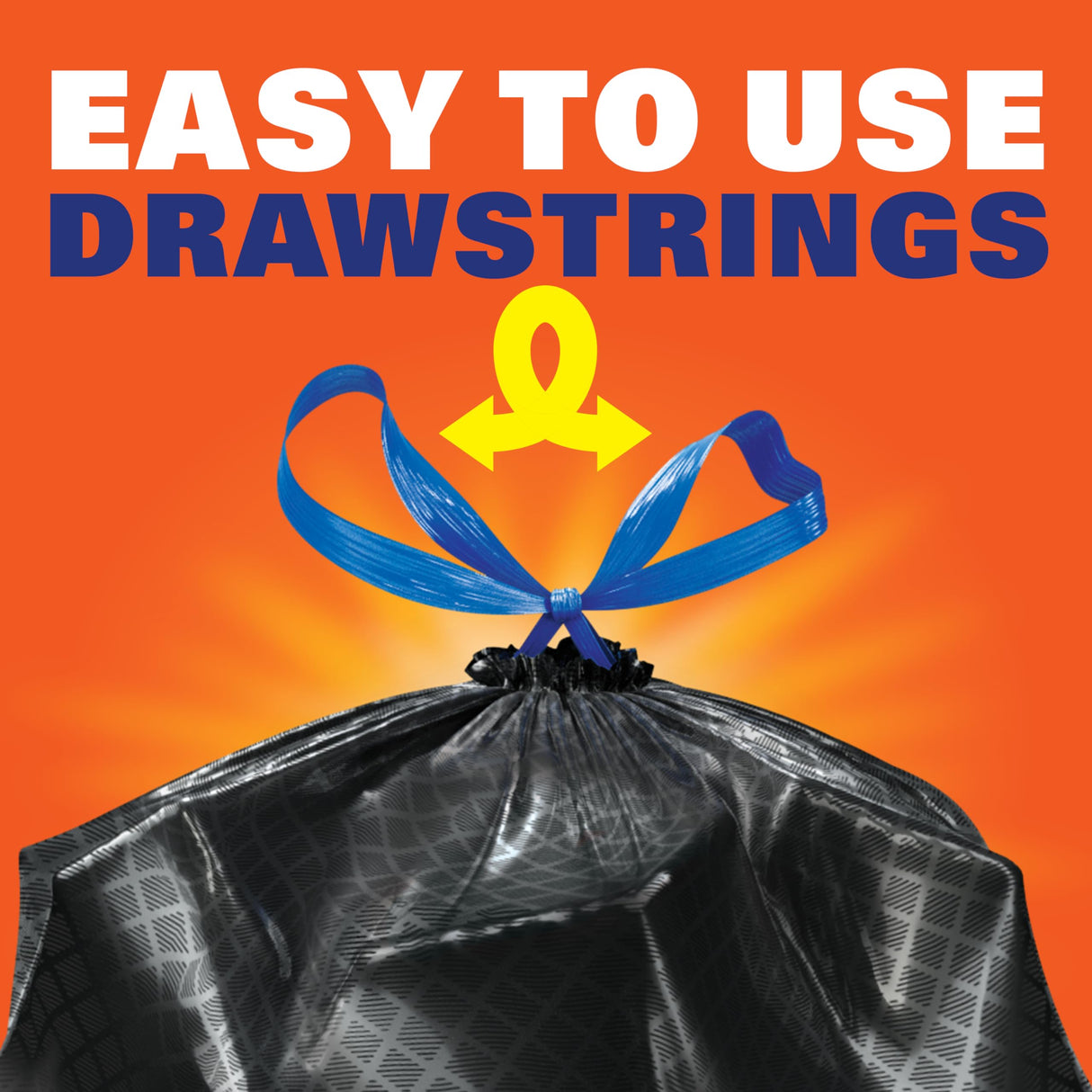 Ultra Strong 30 Gallon Trash Bags, Large Trash Bags 30 Gallon Size, Multipurpose, Break Resistant Drawstring Closure, Resists Leaks, Punctures, and Tears, Black, Fabuloso Scent, 50 Bags